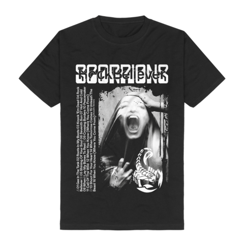 Rock Believer Tracklist by Scorpions - T-Shirt - shop now at Scorpions store